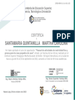 Santamaria Quintanilla Martha Carolina: Certifica