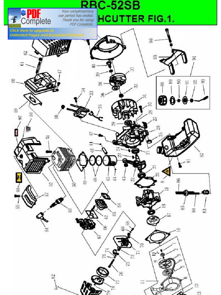 Ryobi RBC-52SB Brush Cutter Parts List | PDF | Washer (Hardware) | Screw