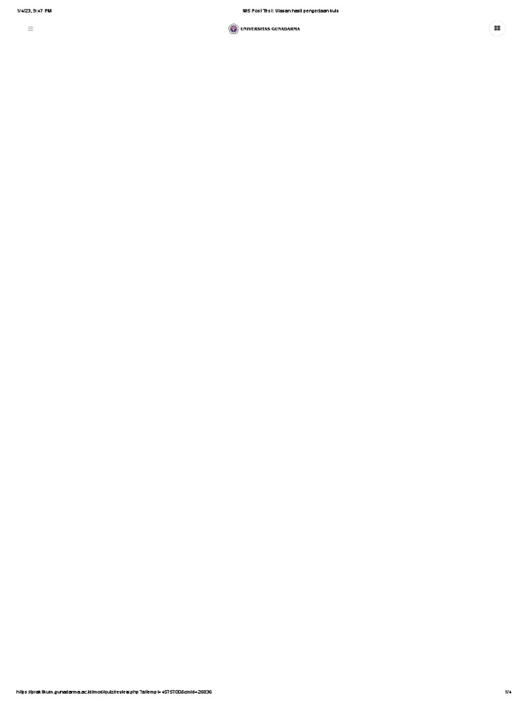 M5 Post Test Ulasan Hasil Pengerjaan Kuis 2 Pdf