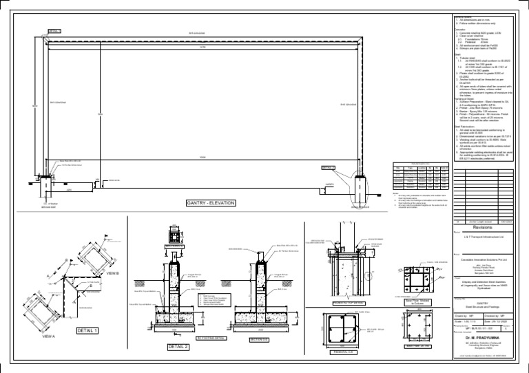 Gantry Steel Structure Details | PDF