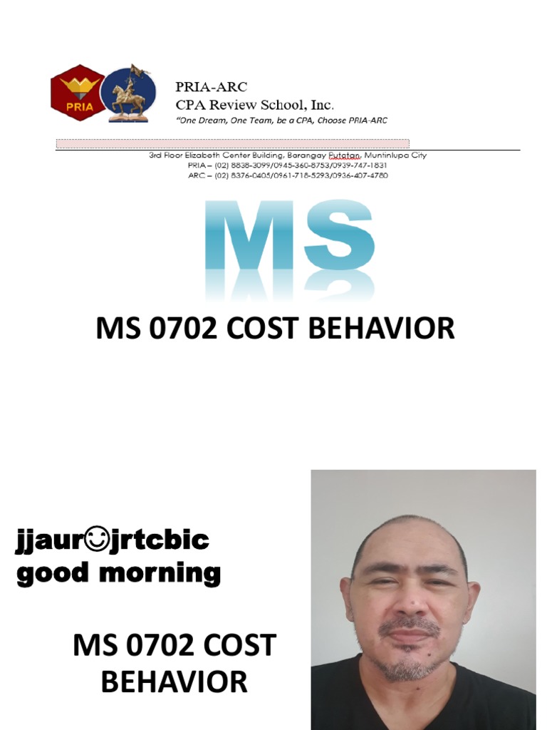 7 3 Cost Behavior Analysis 2022 | PDF | Errors And Residuals ...