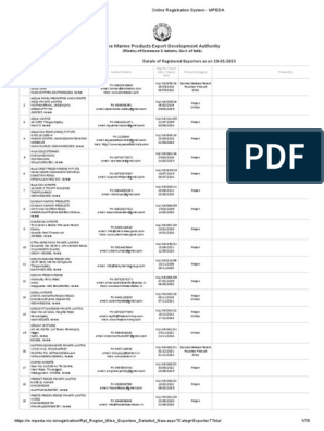 Online Registration System - MPEDA, PDF, Kerala