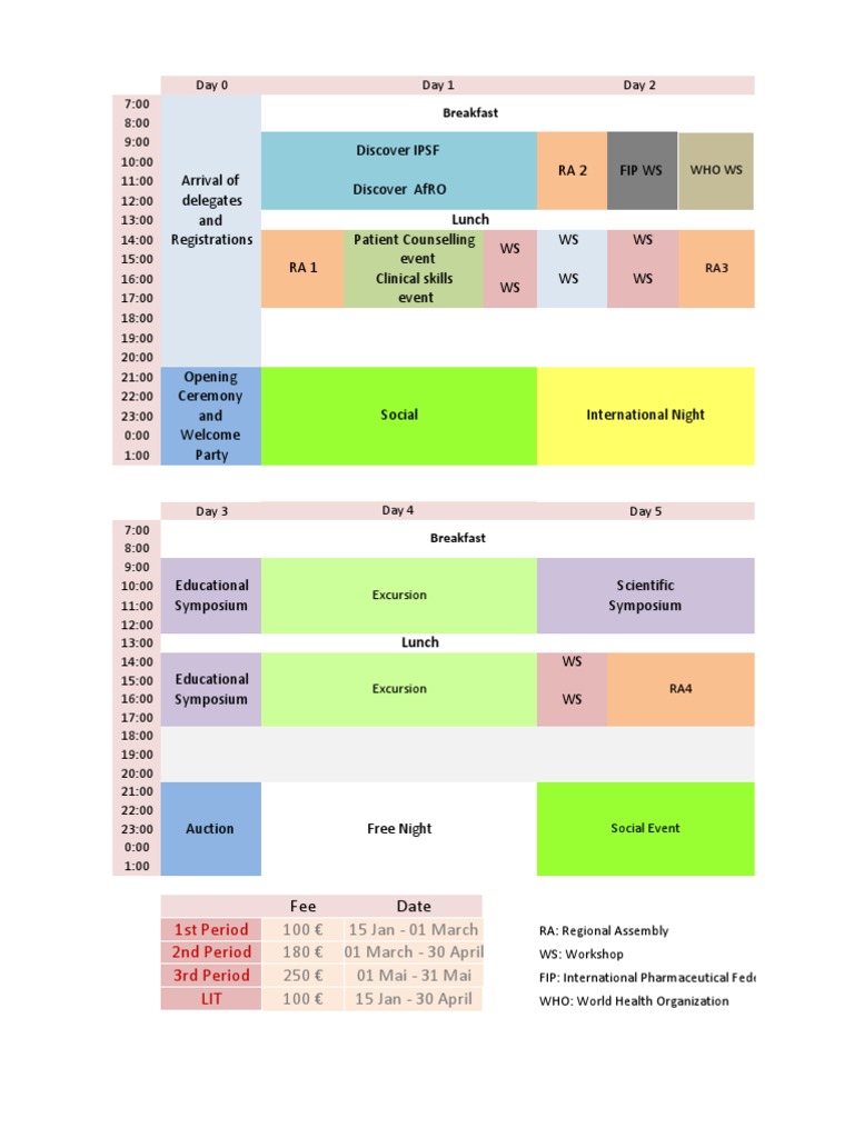 Congress Schedule and Registration Details | PDF