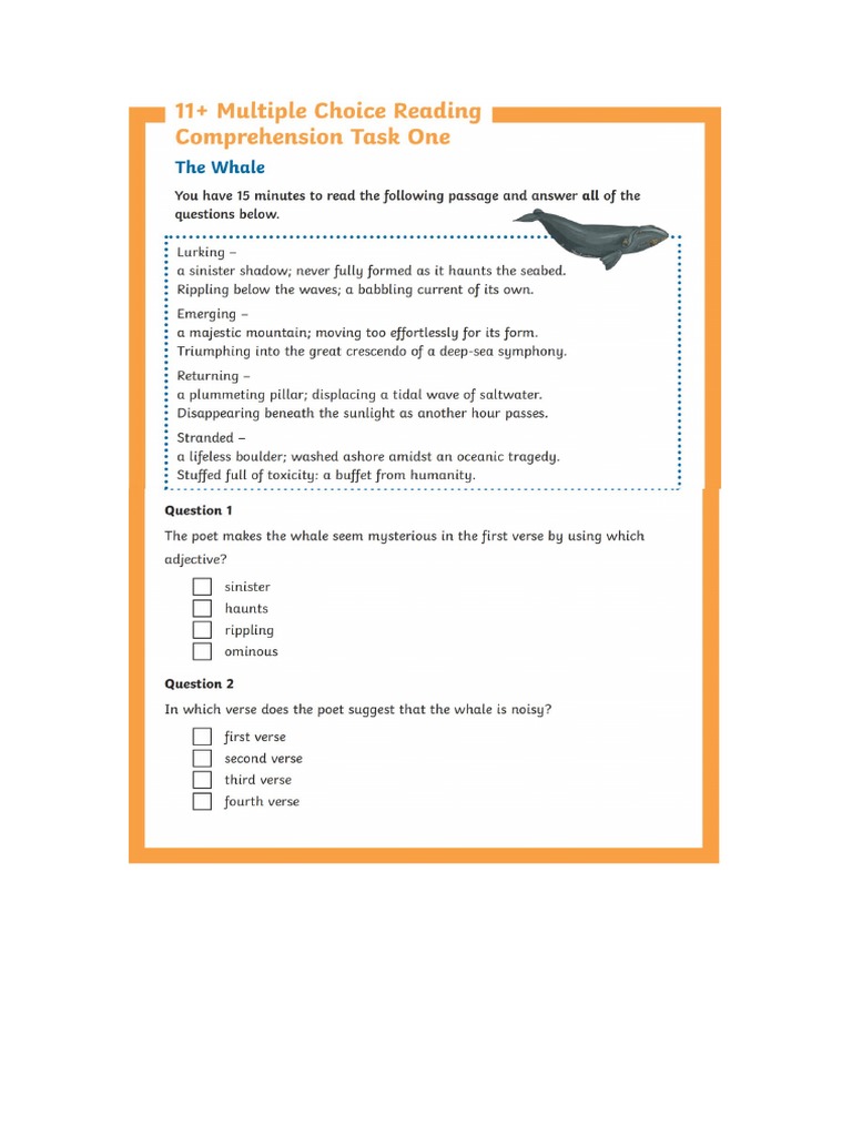 11+ English Practice 2 | PDF