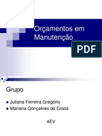 Orçamentos em Manutenção