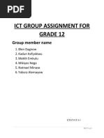 Ict Group Assignment For Grade 12