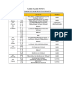 Tarikh Penting Sukan Dan Rentas Desa