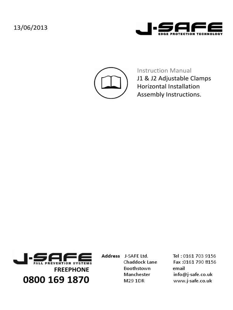 J-SAFE Edge Protection Assembly Guide | PDF | Safety | Occupational ...