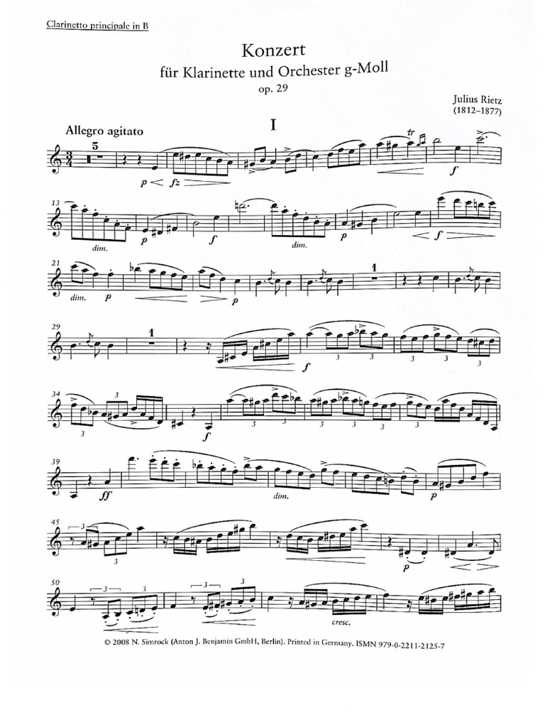 Julius Rietz Concerto en Sol Mineur Op. 29 PDF