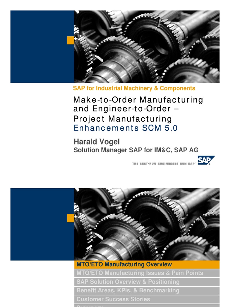 Make-to-Order Manufacturing and Engineer-to-Order - Project ...
