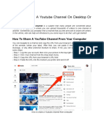 How To Share A Youtube Channel On Desktop or Mobile