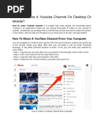 How To Share A Youtube Channel On Desktop or Mobile