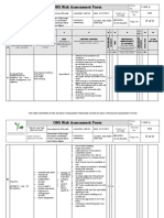 OHS Risk Assessment Form 03 For