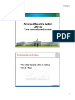 Advanced Operating System CSN-502 Time in Distributed System