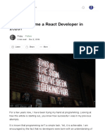 Could I Become A React Developer in 2020