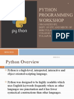 Python Programming Workshop 19-05-2022