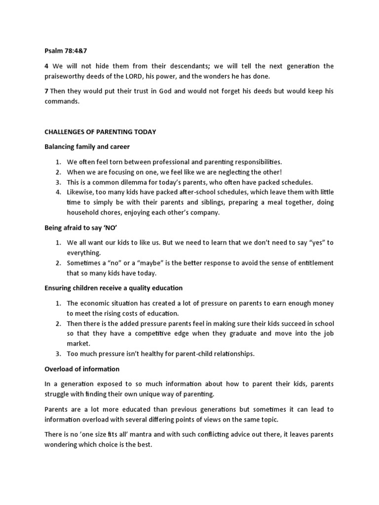 Parenting Challenges in the 21st Century | PDF