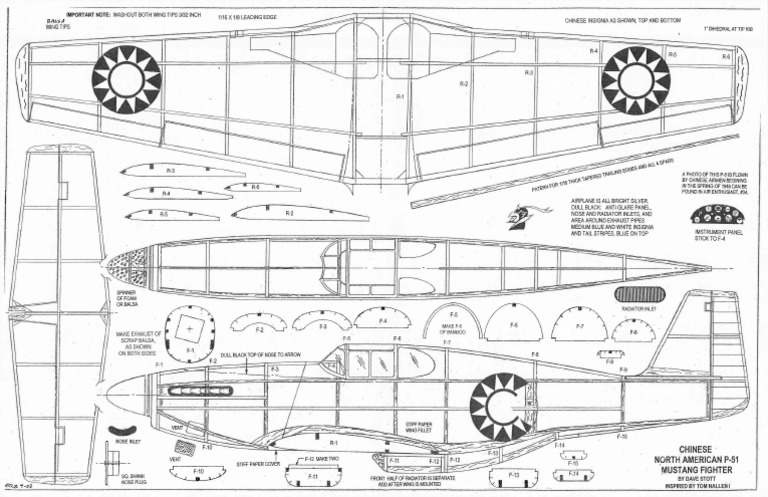 P-51 Mustang Fighter Model Instructions | PDF | Manufactured Goods ...
