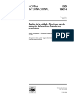 ISO 10014 - 2006 - Gestión de La Calidad. Directrices para La Obtención de Beneficios Financieros y Económicos