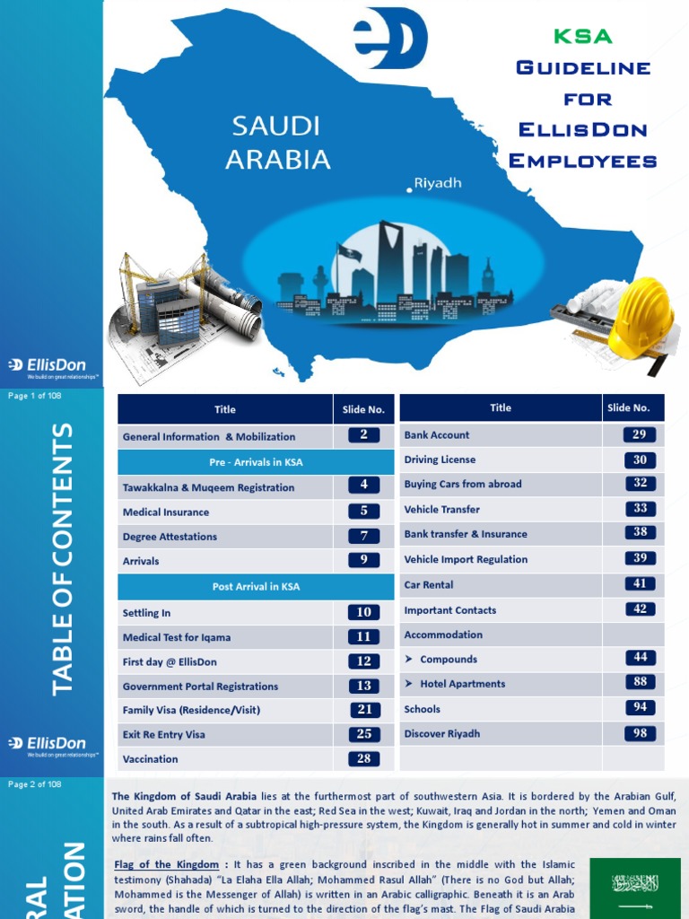 KSA Guideline For EllisDon EmployeesPDF PDF Travel Visa Insurance