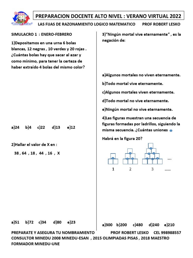 Grupo Simu 1 RLM Verano 22 | PDF