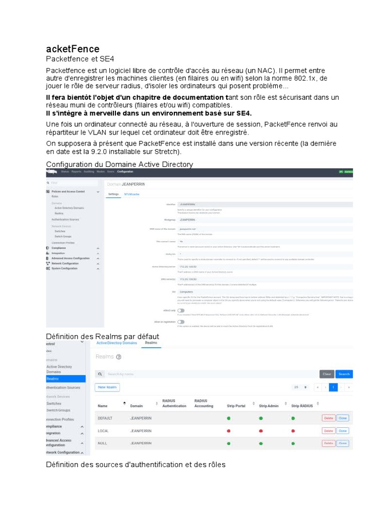 Installation et configuration de PacketFence | PDF | Internet ...