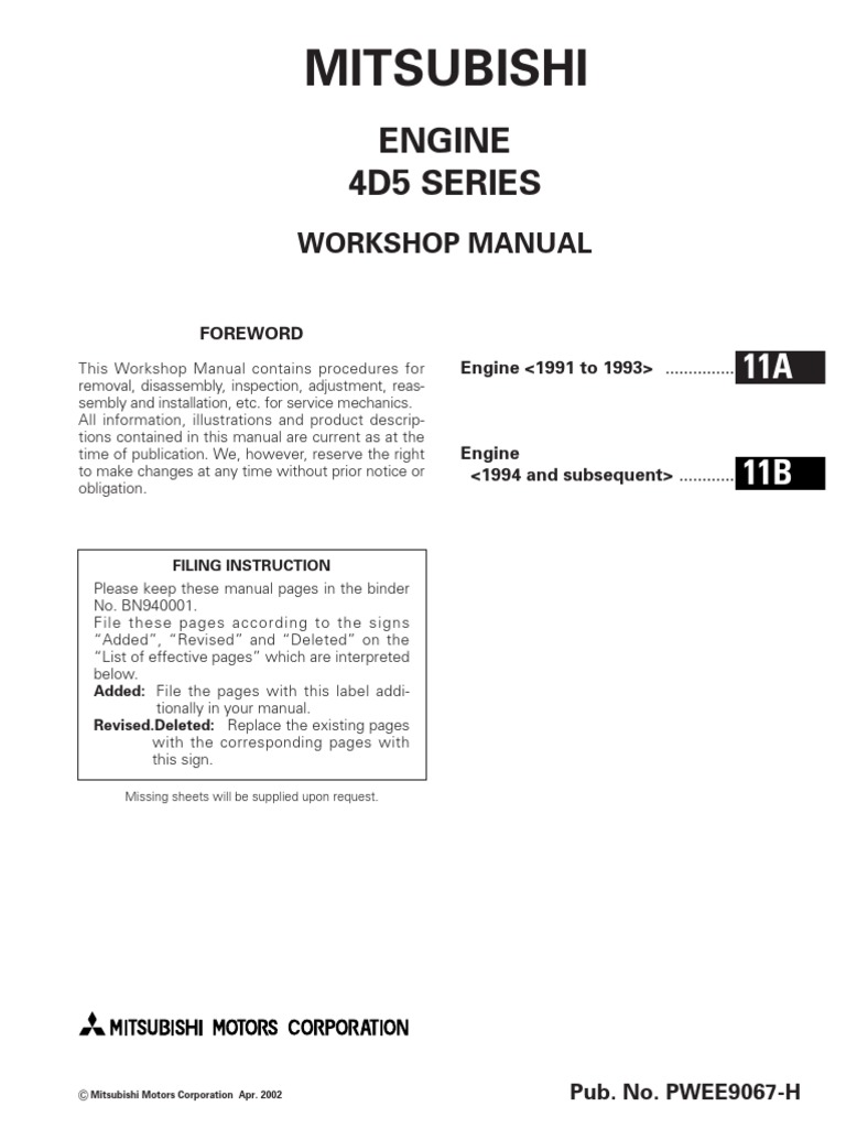 2006 MITSUBISHI TRITON 4D56 WORKSHOP MANUAL PDF visual data 8