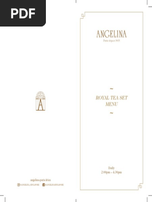 Royal Tea Set Menu