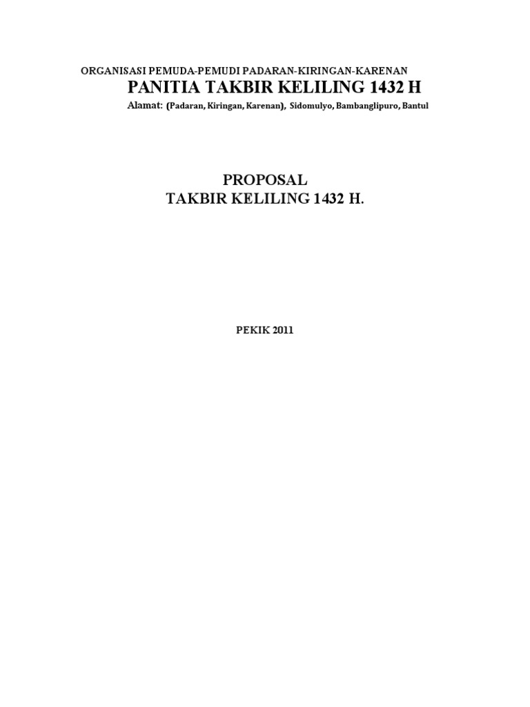Takbir Keliling Pdf