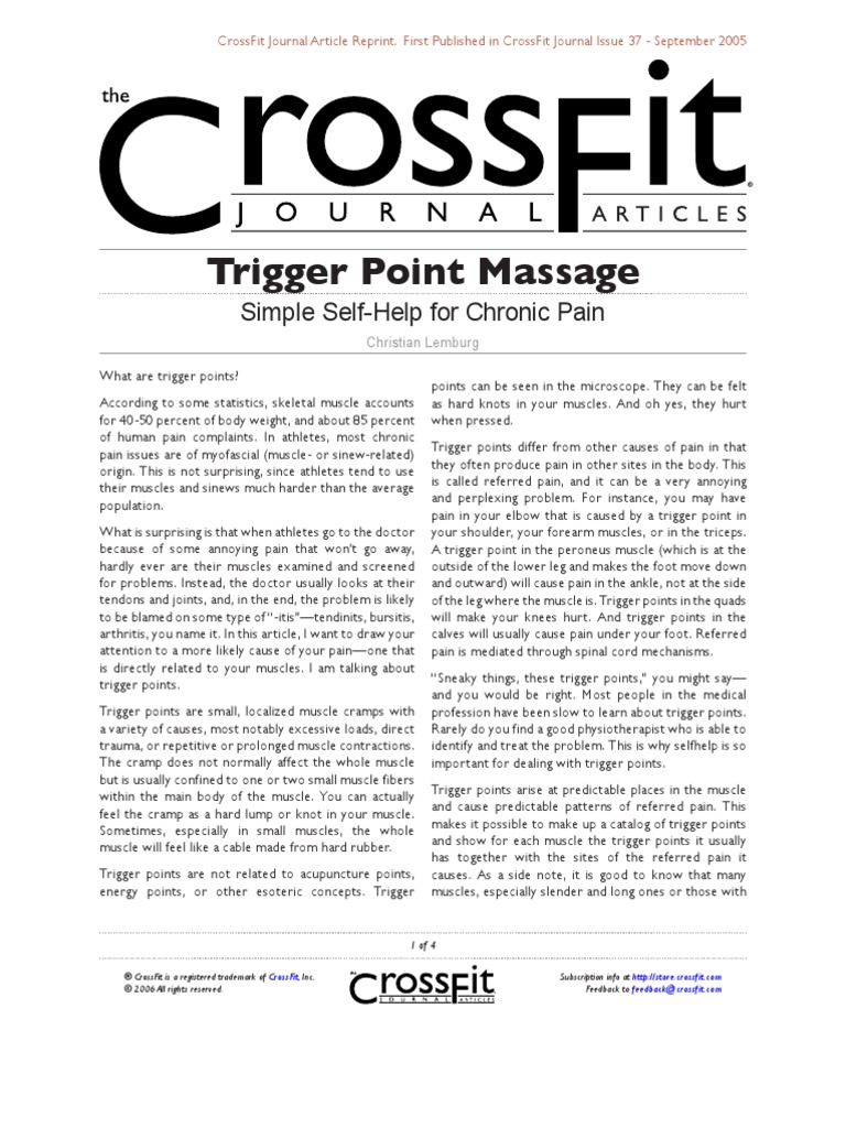 Trigger Points Massage | PDF