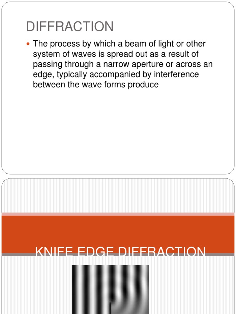 Knife Edge Diffraction Diffraction Geometry, Excess Path Length
