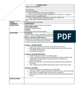 Lesson Plan Subject Class Time Date C. Standard L.Standard Core Value Topic Learning Objectives Knowledge Socioemotional Action Activities Pre Lesson