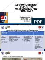 Math Accomplishment Report 2023