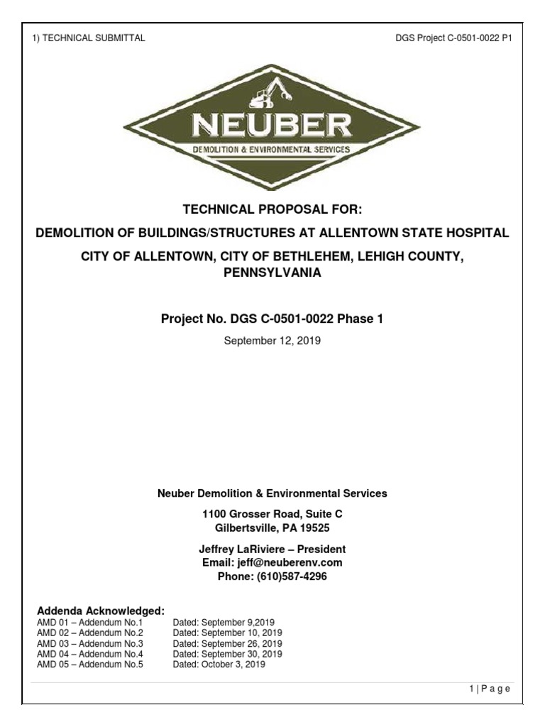 501-22 DBC P1 Technical Submittal FINAL | PDF | Erosion | Waste