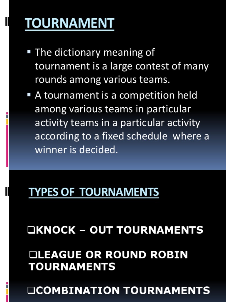 Types of Tournament, PDF, Tournament