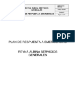 Plan de Respuesta A Emergencias Reyna Albina Servicios Generales 2021