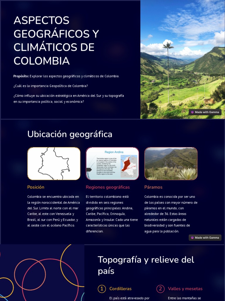 Geografía y Clima de Colombia | PDF | Colombia | Clima