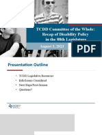 TCDD COW - Recap of Disability Policy in 88th TxLege - 08.03.2023