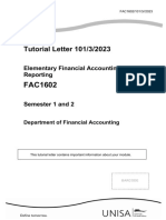 Tutorial Letter 101/3/2023: Elementary Financial Accounting Reporting