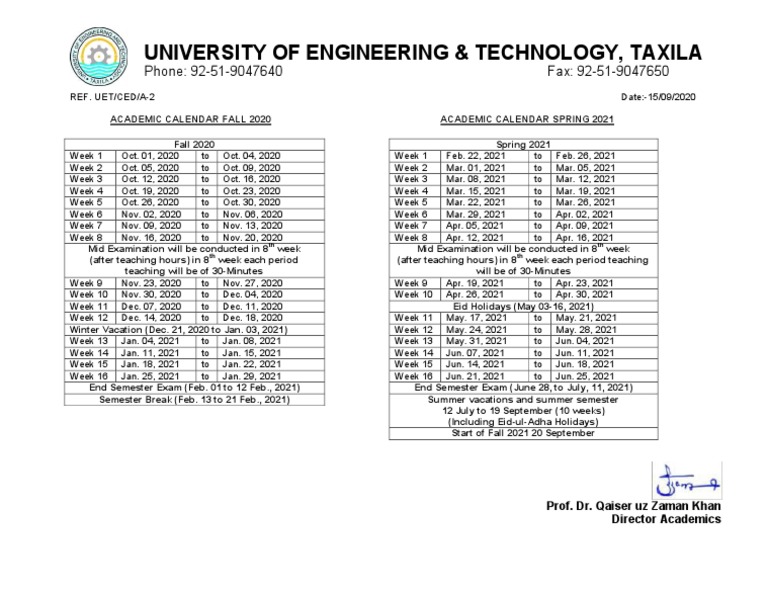 Academic Calendar 2020 21 PDF Academic Term Academia