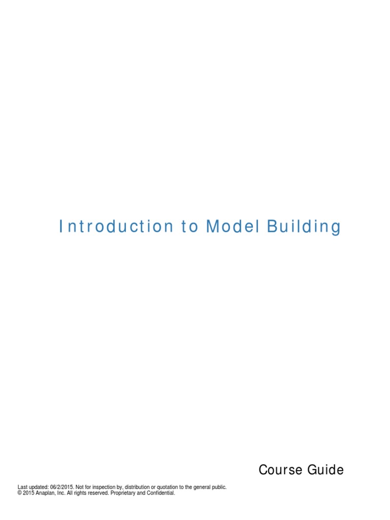 Model Building Course Guide | PDF | Gross Margin | Cost Of Goods Sold
