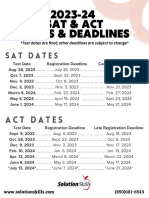 Sat Act Dates 23-24 II