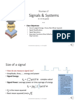 Review of Signals and Systems