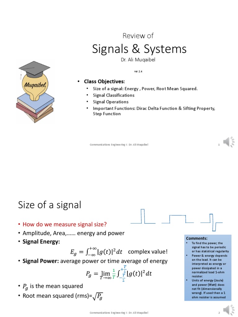 Signal Analysis by Dr. Ali Muqaibel | PDF | Root Mean Square ...