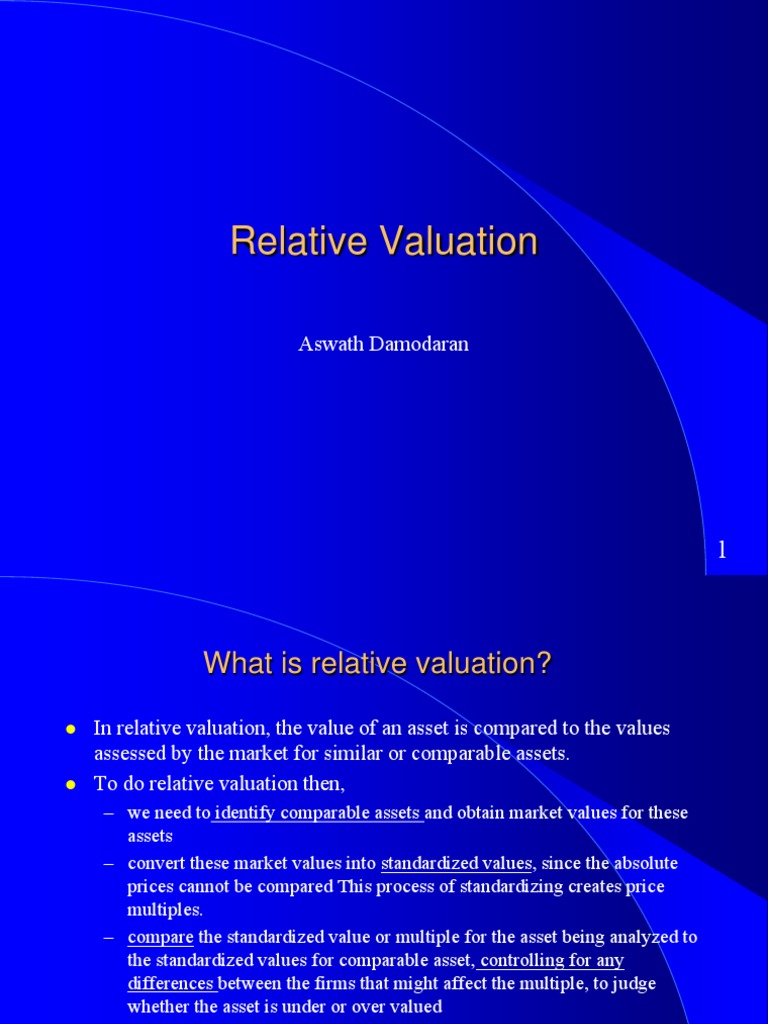Understanding Relative Valuation Methods | PDF | Option (Finance ...
