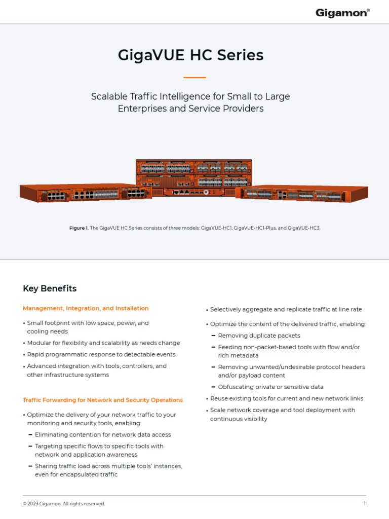 Ds Gigavue Hc Series Pdf Computer Network Network Packet