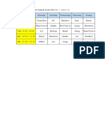 Class Time Table - XLSX - Sheet1