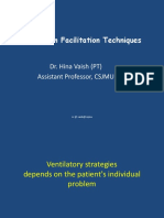 Ventilation Facilitation Techniques: Dr. Hina Vaish (PT) Assistant Professor, CSJMU