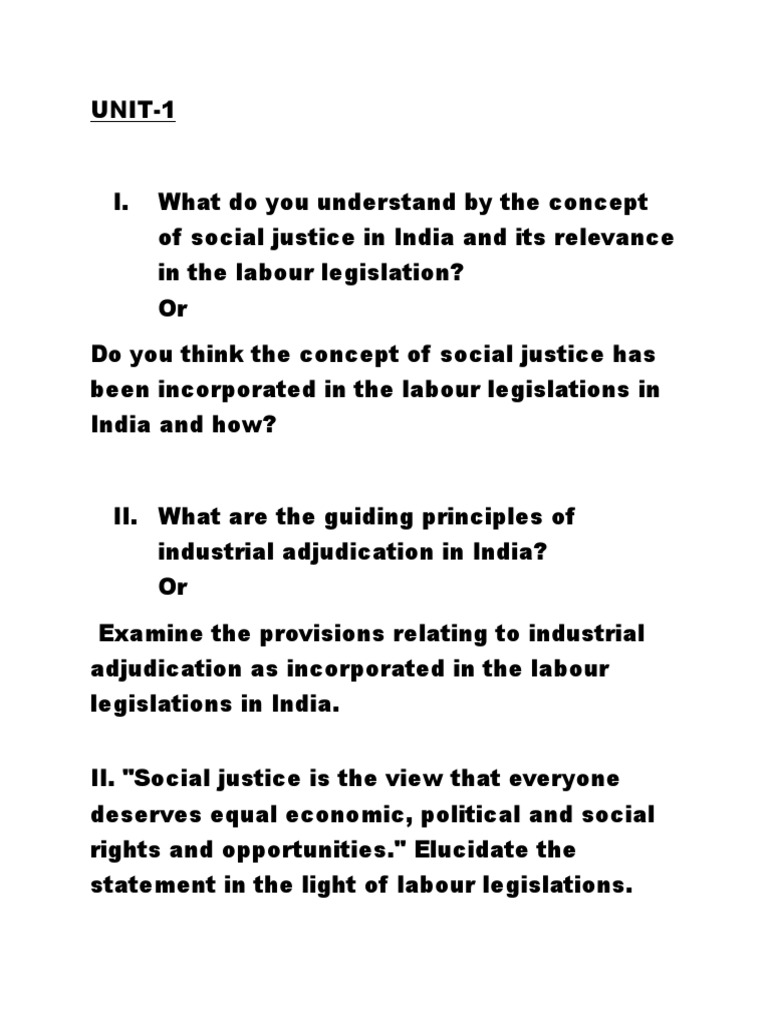 Ques pdf labour law employment