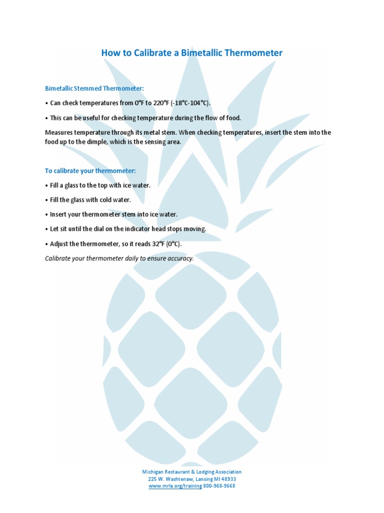 Calibrate A Bimetallic Thermometer | PDF